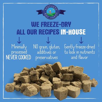Show full view: Shepherd Boy Farms Fish Medley Recipe Freeze-Dried Dog Food, 48-oz bag slide 7 of 8