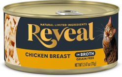 Reveal Natural Grain-Free Chicken Breast in Broth Flavored Wet Cat Food, 2.47-oz can, case of 24 slide 2 of 7