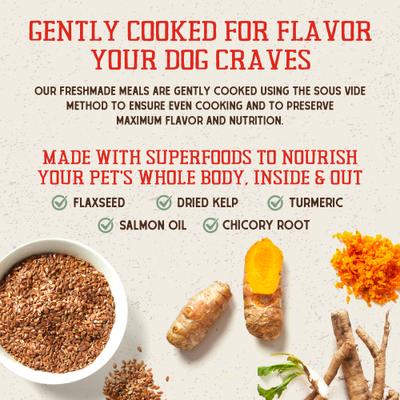 Show full view: Stella & Chewy's FreshMade Frozen Fresh Grain-Free Beefy-Licious Dog Food, 64-oz bundle  slide 4 of 11