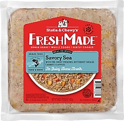 Stella & Chewy's FreshMade Frozen Fresh Grain-Free Savory Sea Dog Food, 64-oz bundle 