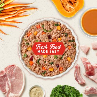 Show full view: Stella & Chewy's FreshMade Frozen Fresh High Protein Pork & Quinoa Dog Food, 64-oz bundle  slide 10 of 11