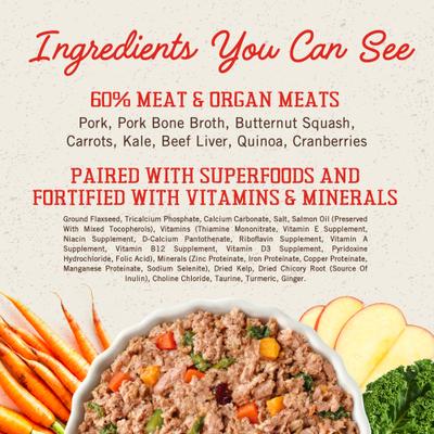 Show full view: Stella & Chewy's FreshMade Frozen Fresh High Protein Pork & Quinoa Dog Food, 64-oz bundle  slide 9 of 11