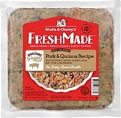 Stella & Chewy's FreshMade Frozen Fresh High Protein Pork & Quinoa Dog Food, 16-oz pouch, 4 count