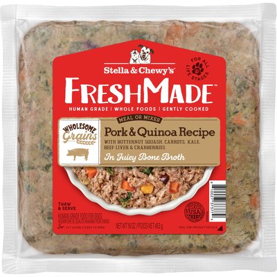 Stella & Chewy's Stella & Chewy's FreshMade Frozen Fresh High Protein Pork & Quinoa Dog Food, 192-oz bundle