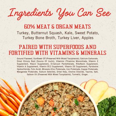 Show full view: Stella & Chewy's FreshMade Frozen Fresh Grain-Free Gobblin' Good Dog Food, 64-oz bundle  slide 8 of 11