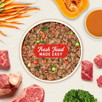 Show full view: Stella & Chewy's FreshMade Frozen Fresh Grain-Free Beefy-Licious Dog Food, 64-oz bundle  slide 9 of 11