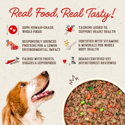 Show full view: Stella & Chewy's FreshMade Frozen Fresh Grain-Free Beefy-Licious Dog Food, 64-oz bundle  slide 10 of 11