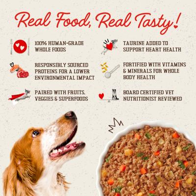 Show full view: Stella & Chewy's FreshMade Frozen Fresh High-Protein Beef, Barley & Turkey Dog Food, 64-oz bundle  slide 10 of 11