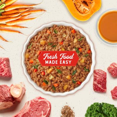 Show full view: Stella & Chewy's FreshMade Frozen Fresh High-Protein Beef, Barley & Turkey Dog Food, 64-oz bundle  slide 9 of 11