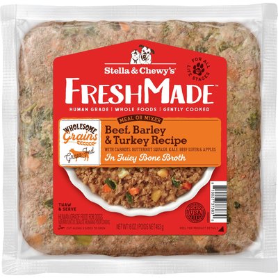 Stella & Chewy's Stella & Chewy's FreshMade Frozen Fresh High-Protein Beef, Barley & Turkey Dog Food, 192-oz bundle