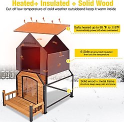 Aivituvin AIR80 Heated Wooden Dog House, Brown, Large slide 2 of 7