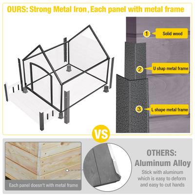 Show full view: Aivituvin AIR80 Heated Wooden Dog House, Gray, Medium slide 6 of 8