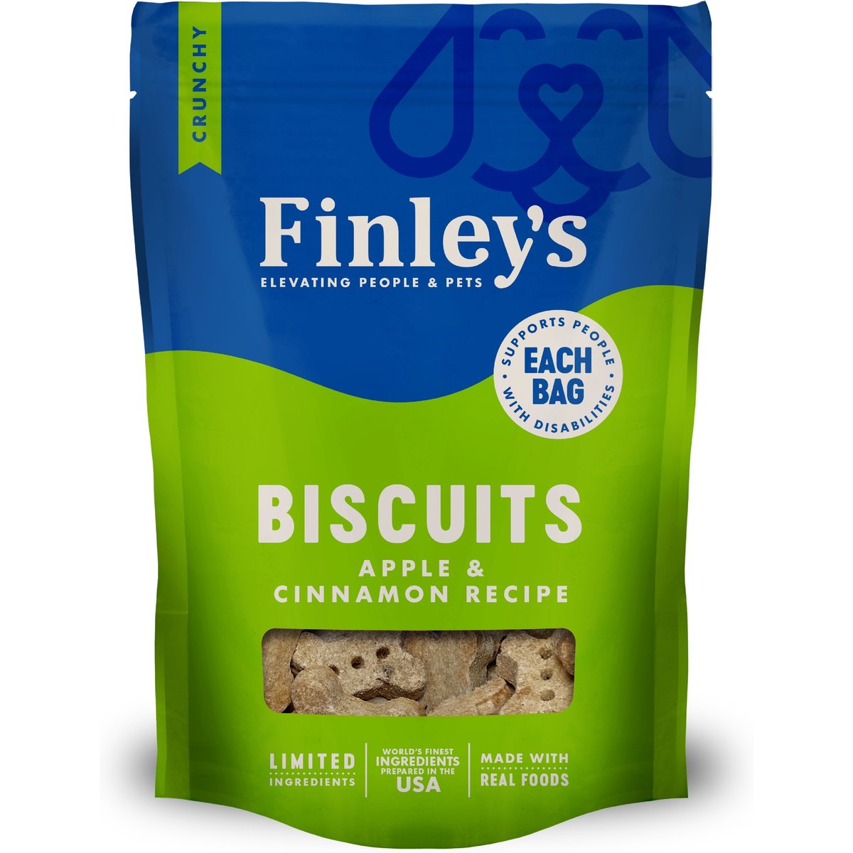 Finley's Wheat-Free Apple & Cinnamon Crunchy Biscuit Dog Treats, 6-oz bag