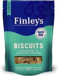 Finley's Wheat-Free Blueberry & Coconut Crunchy Biscuit Dog Treats, 6-oz bag