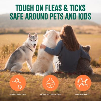 Show full view: TropiClean Natural Flea & Tick Treatment Spray for Dogs, Citrus Scent, 16-fl oz bottle slide 7 of 10
