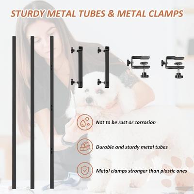 Show full view: SMONTER Pet Grooming Table H-Shape Arm with Clamp, Black slide 5 of 8