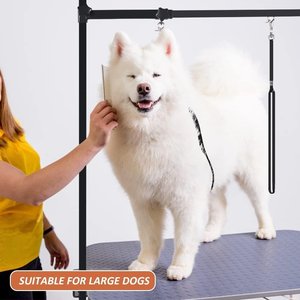 SMONTER Pet Grooming Table H-Shape Arm with Clamp, Black