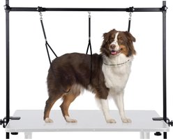 SMONTER Pet Grooming Table H-Shape Arm with Clamp, Black