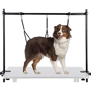 SMONTER Pet Grooming Table H-Shape Arm with Clamp, Black