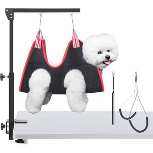 SMONTER Dog Grooming Adjustable Arm & Clamp, Black