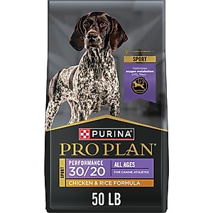 Purina Pro Plan Sport Performance All Life Stages High-Protein 30/20 Chicken & Rice Formula Dry Dog Food, 50-lb bag