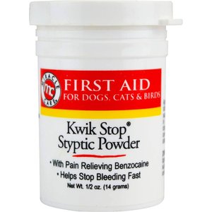 Miracle Care Kwik-Stop Styptic Powder for Dogs, Cats & Birds, .5-oz jar