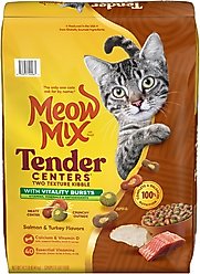 Meow Mix Tender Centers Salmon & Turkey Dry Cat Food, 14.2-lb bag