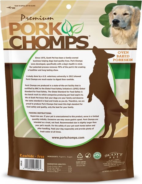 Pork Chomps Baked Pork Strips Dog Treats