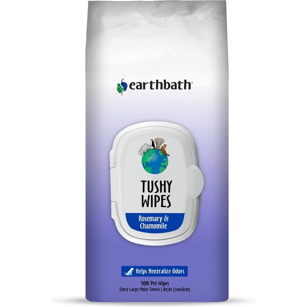 Earthbath Rosemary & Chamomile Scented Tushy Grooming Wipes