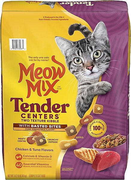 Meow Mix Tender Centers Basted Bites Chicken & Tuna Flavor Dry Cat Food