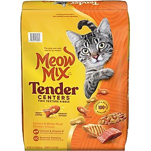 Meow Mix Tender Centers Salmon & White Meat Chicken Dry Cat Food, 14.2-lb bag