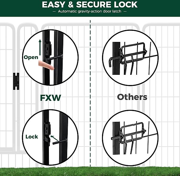 Show full view: FXW Rollick Indoor & Outdoor Dog Playpen, Black, 32-in, 8-panel slide 4 of 10