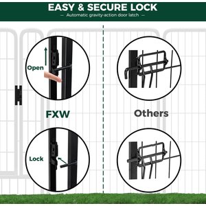 FXW Rollick Outdoor Dog Playpen, Black, 32-in, 16-panel
