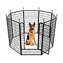 FXW Rollick Indoor & Outdoor Dog Playpen, Black, 50-in, 8-panel