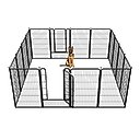FXW Rollick Indoor & Outdoor Dog Playpen, Black, 45-in, 16-panel