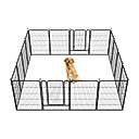 FXW Rollick Indoor & Outdoor Dog Playpen, Black, 40-in, 16-panel