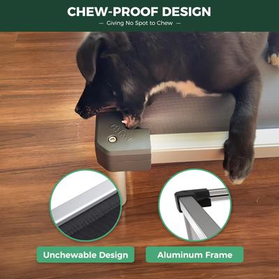 Show full view: FXW TitanNest Padded Chew-Proof Elevated Dog Bed, Grey, Small: 24-in slide 3 of 10
