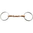 Show in main carousel: JP Korsteel Stainless Steel Copper Mouth Oval Link Loose Ring Snaffle Horse Bit, 4.5-in slide 1 of 1
