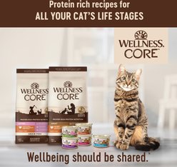 Wellness CORE Signature Selects Shredded Boneless Chicken & Turkey Entree in Sauce Grain-Free Natural Canned Cat Food, 2.8-oz, case of 12 slide 2 of 8