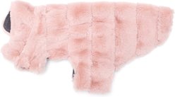 The Worthy Dog Faux Fur Dog Coat, Mauve, Small slide 2 of 3