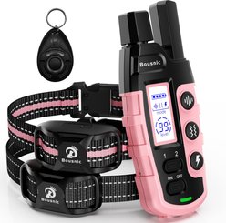 Bousnic Waterproof Dog Training Collar, Pink, 2 count