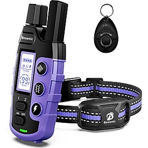 Bousnic Waterproof Dog Training Collar, Purple, 1 count