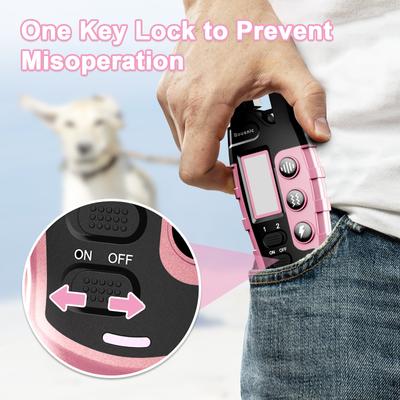 Show full view: Bousnic Waterproof Dog Training Collar, Pink, 1 count slide 5 of 8