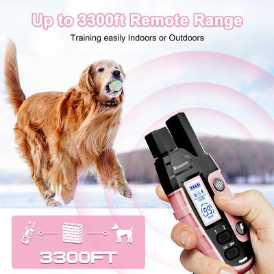 Show full view: Bousnic Waterproof Dog Training Collar, Pink, 1 count slide 3 of 8