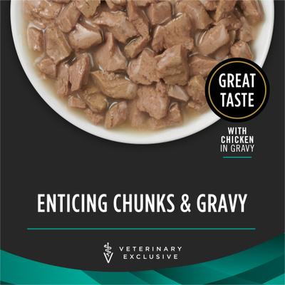 Show full view: Purina Pro Plan Veterinary Diets EN Gastroenteric Savory Selects in Gravy with Chicken Wet Cat Food, 5.5-oz can, case of 24 slide 3 of 11