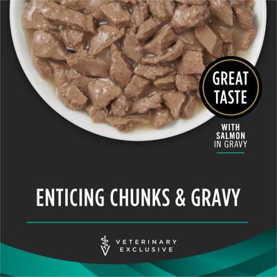 Show full view: Purina Pro Plan Veterinary Diets EN Gastroenteric Savory Selects in Gravy with Salmon Wet Cat Food, 5.5-oz can, case of 24 slide 3 of 11