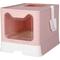 Show in main carousel: Wisfor Foldable Top Entry Covered Cat Litter Box, Pink, Large slide 9 of 10
