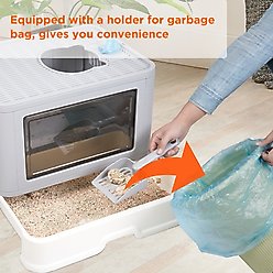 Wisfor Enclosed Front Entry & Top Exit Cat Litter Box with Scoop slide 2 of 6