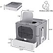 Show in main carousel: Wisfor Detachable Top Front Entry Cat Litter Box with Scoop slide 4 of 7