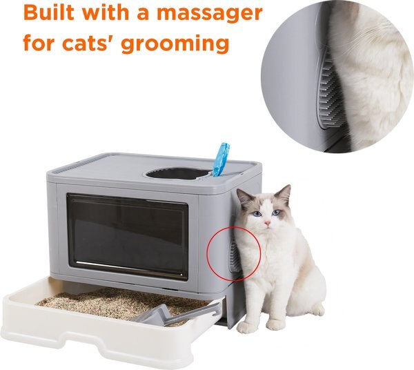Wisfor Enclosed Cat Litter Box with Scoop